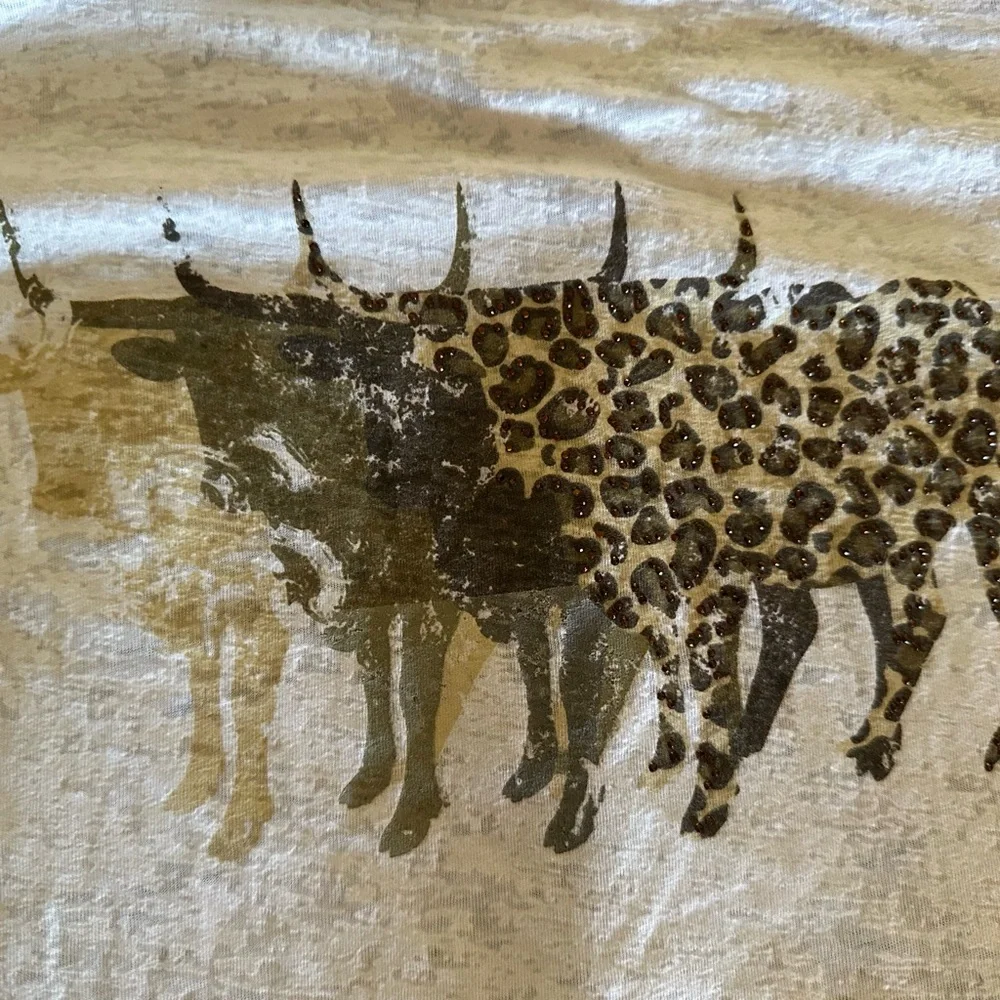 Ariat Brown and Cream Long Sleeve Raglan - Picture 2 of 3